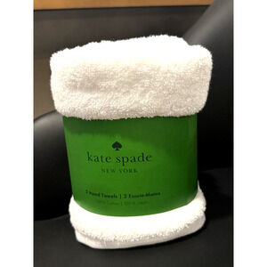Kate Spade New York Set of 2 Hand Towels 100% Cotton Zero Twist 16"x30" NWT